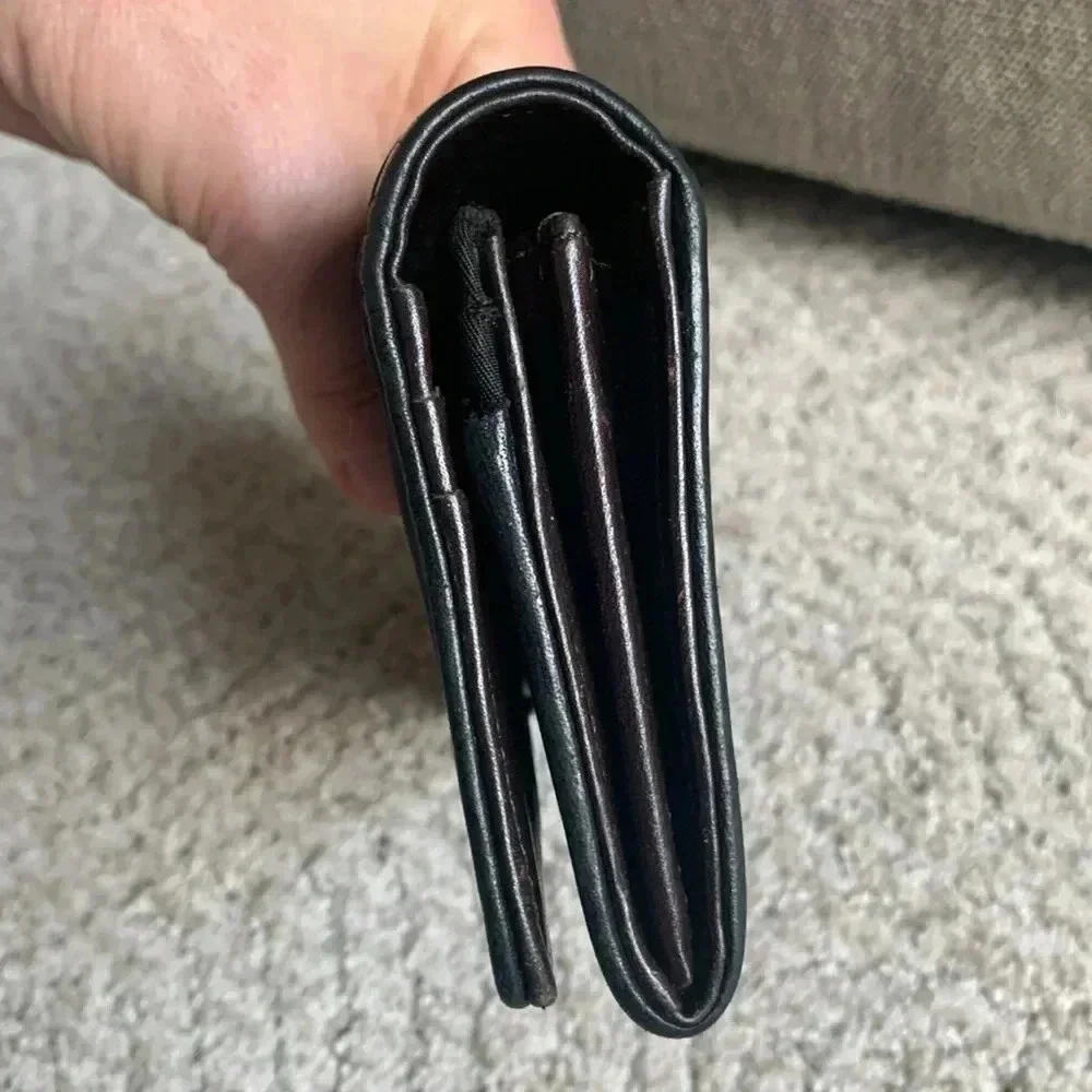 Kate Spade black nylon and leather wallet